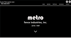 Desktop Screenshot of metrofenceinc.com